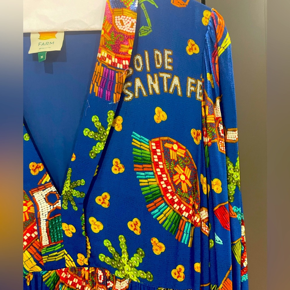 Farm Rio Santa Fe print maxi dress worn once size med